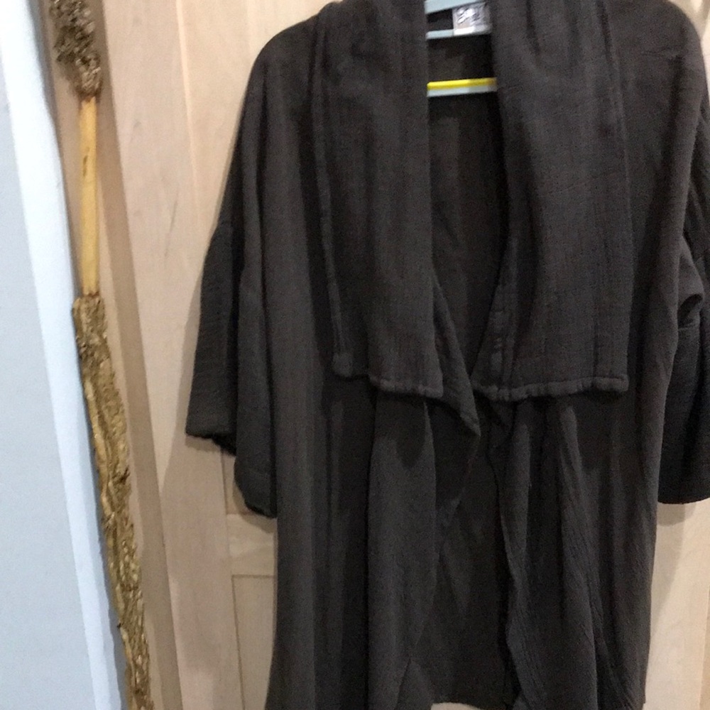 Oh My Gauze Brown Waterfall Coat